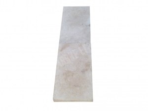 Travertin Beige Nuancé Margelle de Piscine Bord Droit 30,5x61 cm