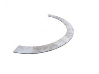 Travertin Beige Nuancé Margelle de Piscine Escalier Roman Rayon 150 cm Bord Arrondi