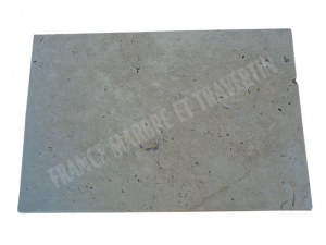 Travertin Beige Nuancé Margelle de Piscine Bord Arrondi 40,6x61 cm