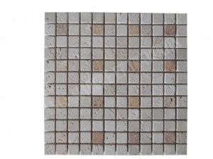 Travertin Beige - Jaune Mosaïque 2,3x2,3 cm