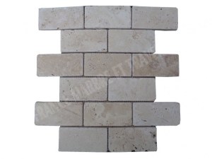 Travertin Beige Mosaïque 4,8x10 cm