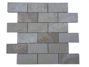 Travertin Beige Mosaique 4,8x10 cm