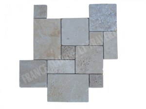 Travertin Beige Mosaïque Modèle Big Opus Romain