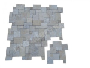 Travertin Beige Mosaïque Modèle Big Opus Romain
