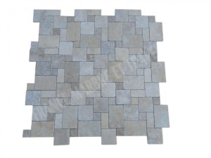 Travertin Beige Mosaïque Modèle Big Opus Romain