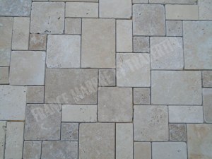 Travertin Beige Mosaïque Modèle Big Opus Romain