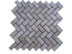 Travertin Beige Mosaïque Modèle Parquet