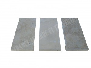 Travertin Beige Nez de Marche Arrondi 15x30,5 cm Épaisseur : 3 cm Qualité : 1'er Choix