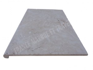 Travertin Beige Nez de Marche Arrondi 40,6x61 cm
