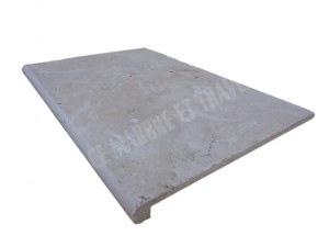 Travertin Beige Nez de Marche Arrondi 40,6x61 cm