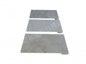 Travertin Beige Nez de Marche Arrondi 15x30,5 cm Épaisseur : 3 cm Qualité : 1'er Choix