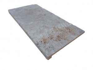 Travertin Beige Nez de Marche Droit 30,5x61 cm