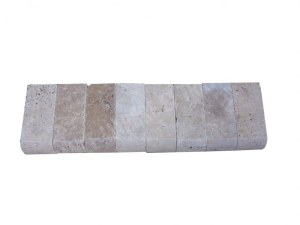 Travertin Beige Nez de Marche Arrondi 10x23 cm