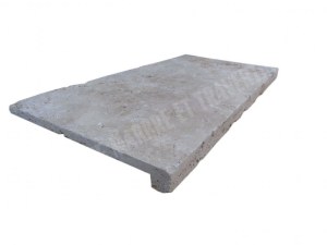 Travertin Beige Nez de Marche Droit 30,5x61 cm