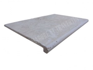 Travertin Beige Nez de Marche Arrondi 40,6x61 cm