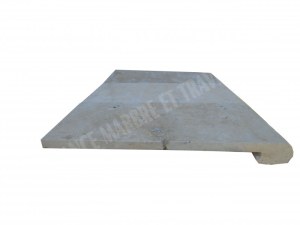 Travertin Beige Nez de Marche Arrondi 15x30,5 cm Épaisseur : 3 cm Qualité : 1'er Choix