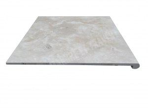 Travertin Beige Nez de Marche Arrondi 60x60 cm