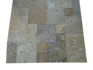 Travertin Beige & Noce Mini Opus Romain