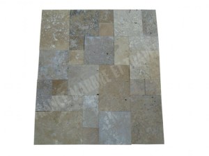 Travertin Beige & Noce Mini Opus Romain