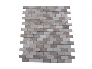 Travertin Beige - Noce Mosaïque 4,8x10 cm