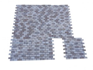 Travertin Beige - Noce Mosaïque 2,3x4,8 cm