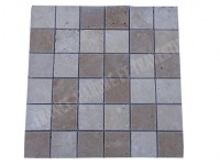 Travertin Beige - Noce Mosaique 4,8x4,8 cm