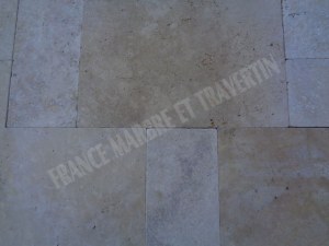 Carrelage travertin nuancé opus romain 4 formats 1er choix