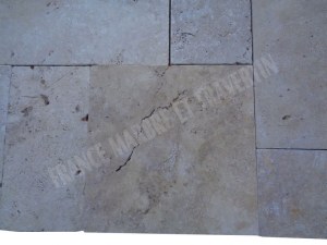 Carrelage travertin nuancé opus romain 4 formats rustique 1.2cm