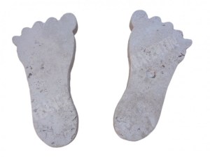 Travertin Beige Pas Japonais Pieds