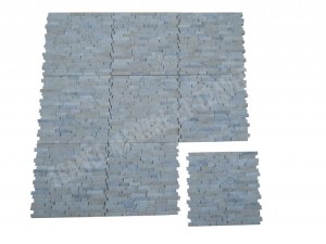 Travertin Beige - Silver Mosaïque 1,5 cm Modèle Bâtonnet