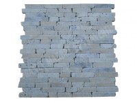 Travertin Beige - Silver Mosaïque 1,5 cm Modèle Bâtonnet