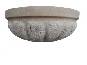 Travertin Classique Beige Vasque Melon Bouchardé 1er choix