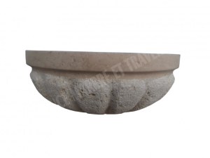Travertin Classique Beige Vasque Melon Bouchardé 1er choix