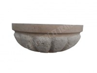 Travertin Classique Beige Vasque Melon Bouchardé 1er choix