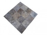 Travertin Gris Silver 20x20x2cm Rustique