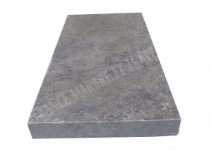 Travertin Silver Margelle de Piscine Bord Droit 30,5x61 cm