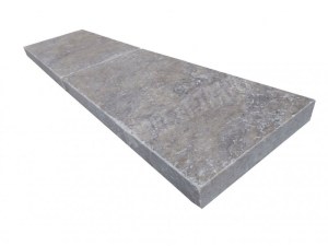 Travertin Silver Margelle de Piscine Bord Droit 30,5x61 cm