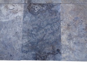 Carrelage travertin gris silver 40x60x1,2 cm rustique