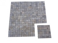Travertin Silver Mosaïque 4,8x4,8 cm Qualité : 1’er Choix Finition : Antique & Vieilli
