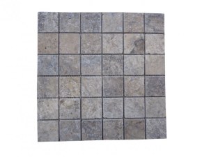 Travertin Silver Mosaïque 4,8x4,8 cm