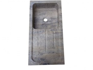 Travertin Silver Évier 1 Bac 90x46 cm