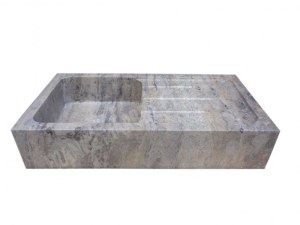 Travertin Silver Évier 1 Bac 90x46 cm