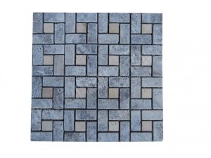 Travertin Silver - Beige Mosaïque Modèle Target
