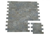 Travertin Silver Mosaïque 4,8x10 cm Qualité : Rustique Finition : Antique & Vieilli