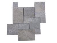 Travertin Silver Mosaïque Modelé Big Opus Romain