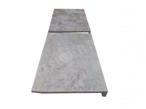 Travertin Silver Nez de Marche Droit 40,6x61 cm