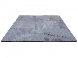 Travertin Gris Silver 3cm Opus Romain 1er Choix