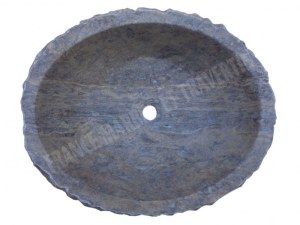 Travertin Silver Vasque Ovale Roche 45x55 cm Hauteur : 15 cm Qualité : 1'er Choix Finit...