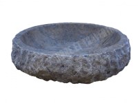 Travertin Silver Vasque Ovale Roche 45x55 cm