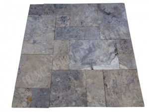 Travertin Gris Silver Opus Romain Rustique